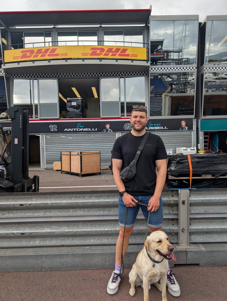 Image of Tom Miller-Mullen with his Dog